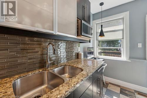 Attention to Detail - 28 Grove Street, Hamilton, ON - Indoor Photo Showing Kitchen With Double Sink