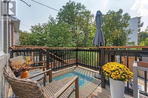 Back Deck Walk-Out from Kitchen - South Views - 28 Grove Street, Hamilton, ON - Outdoor With Deck Patio Veranda