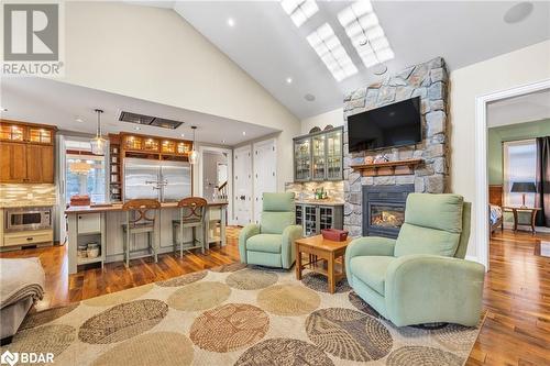 3967 Guest Road, Innisfil, ON - Indoor Photo Showing Living Room With Fireplace