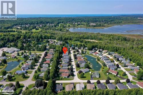 Birds eye view of property with a water view - 69 St James Place, Wasaga Beach, ON - Outdoor With Body Of Water With View