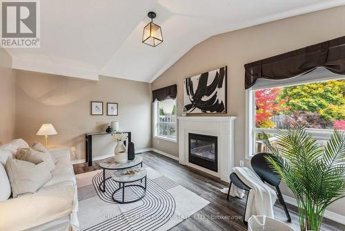 1555 Glenbourne Drive, Oshawa, ON - Indoor Photo Showing Living Room With Fireplace