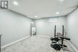 Workout room with carpet floors - 