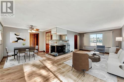 113 Green Road, Hamilton, ON - Indoor Photo Showing Living Room With Fireplace