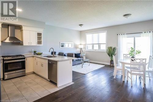 Open Concept Living Space in Main Floor Unit - 403 Normanton Street, Port Elgin, ON - Indoor Photo Showing Kitchen With Double Sink