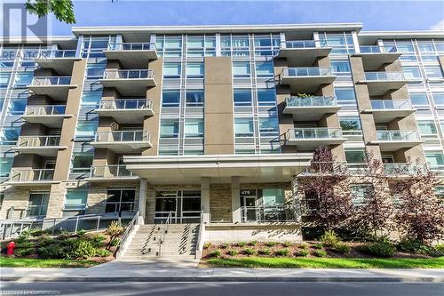 View of property - 479 Charlton Avenue E Unit# 404, Hamilton, ON - Outdoor With Balcony With Facade