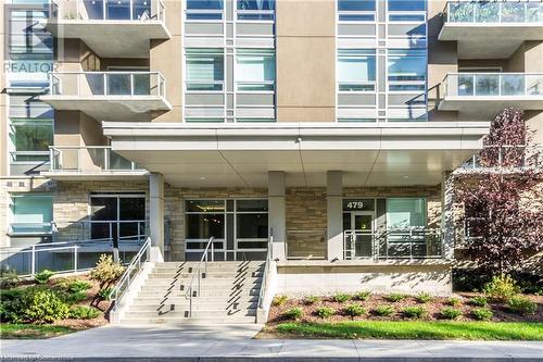 View of property - 479 Charlton Avenue E Unit# 404, Hamilton, ON - Outdoor With Balcony With Facade