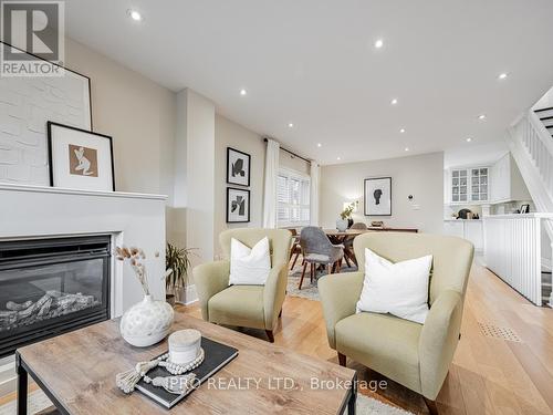 358 Sammon Avenue, Toronto, ON - Indoor Photo Showing Living Room With Fireplace