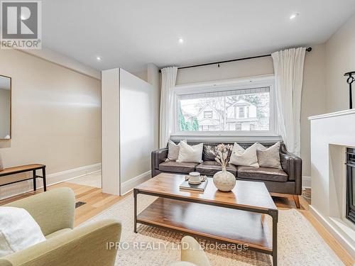 358 Sammon Avenue, Toronto, ON - Indoor Photo Showing Living Room With Fireplace