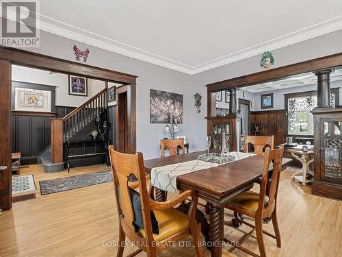 176 Russell Avenue, St. Catharines (451 - Downtown), ON - Indoor Photo Showing Dining Room With Fireplace