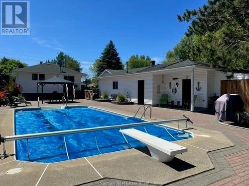 2224 Madison Avenue, Sudbury, ON - Outdoor With In Ground Pool With Backyard