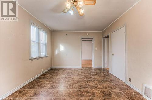 Spare room with ceiling fan and ornamental molding - 55 Ellis Avenue, Kitchener, ON - Indoor Photo Showing Other Room