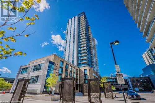 View of building exterior - 55 Duke Street W Unit# 1607, Kitchener, ON - Outdoor With Facade