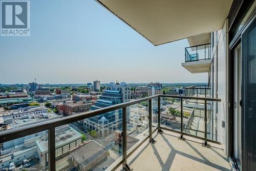 View of balcony - 55 Duke Street W Unit# 1607, Kitchener, ON - Outdoor With View With Exterior