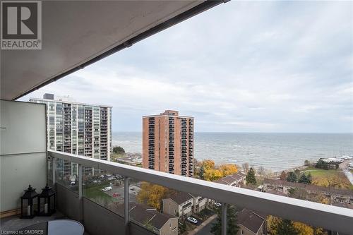 Balcony - 2263 Marine Drive Unit# 1607, Oakville, ON - Outdoor With Balcony With View