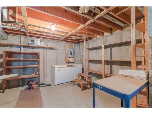 Storage or work area - 1053 Aldon Road, Kelowna, BC - Indoor Photo Showing Basement