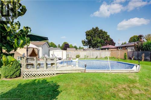 215 Brenda Crescent, Woodstock, ON - Outdoor With In Ground Pool With Backyard