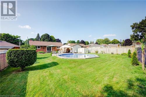 215 Brenda Crescent, Woodstock, ON - Outdoor With In Ground Pool With Backyard