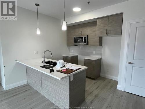 4785 Walker Road Unit# 608, Windsor, ON - Indoor Photo Showing Kitchen With Double Sink