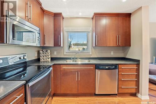 103 410 Main Street, Saskatoon, SK - Indoor Photo Showing Kitchen With Double Sink