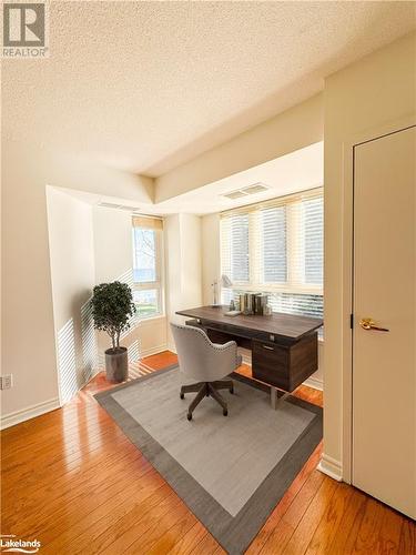 Home office with light hardwood  floors overlooking the waterfront. - 16 Raglan Street E Unit# 211, Collingwood, ON - Indoor Photo Showing Other Room