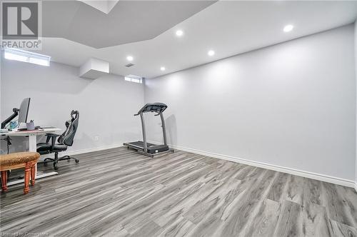 Workout area featuring light hardwood / wood-style floors - 1145 Riddell Crescent, Hamilton, ON - Indoor