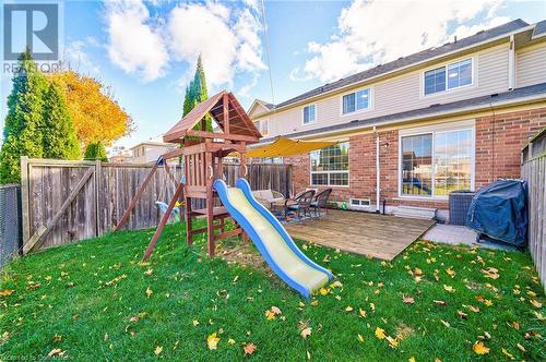 View of play area with a yard - 1145 Riddell Crescent, Hamilton, ON - Outdoor With Deck Patio Veranda