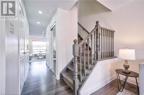 Stairway with hardwood / wood-style floors - 1145 Riddell Crescent, Hamilton, ON - Indoor Photo Showing Other Room