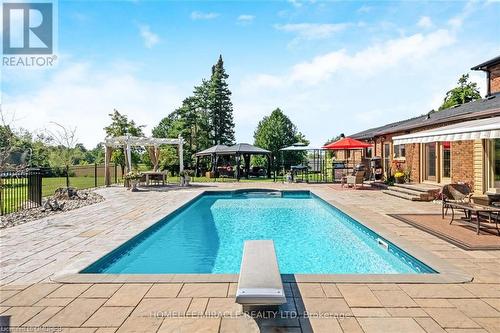 8166 Appleby Line, Milton, ON - Outdoor With In Ground Pool With Deck Patio Veranda With Backyard