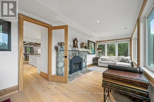 13567 2Nd Line, Milton, ON - Indoor Photo Showing Living Room With Fireplace