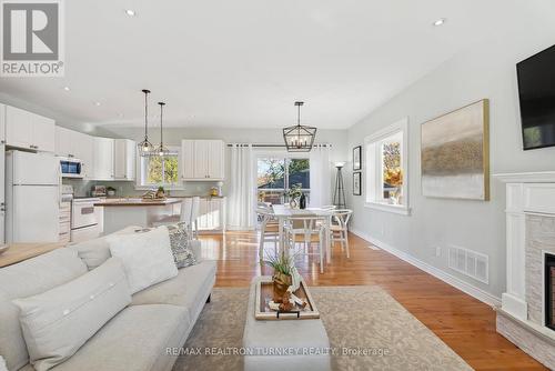 128 Queen Street, Newmarket, ON - Indoor Photo Showing Living Room With Fireplace