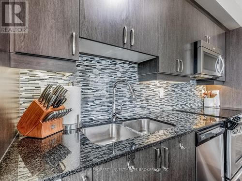 1102 - 45 Yorkland Boulevard, Brampton, ON - Indoor Photo Showing Kitchen With Double Sink With Upgraded Kitchen