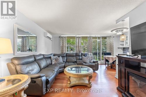 309 - 6390 Huggins Street, Niagara Falls, ON - Indoor Photo Showing Living Room With Fireplace