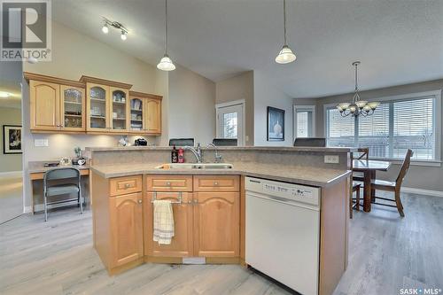 49 Qu'Appelle Crescent, Balgonie, SK - Indoor Photo Showing Kitchen With Double Sink