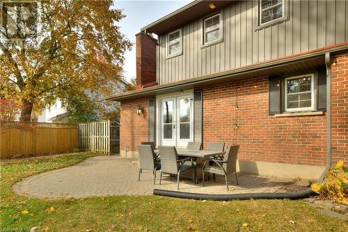 Rear view of property with a patio and french doors - 147 Dalewood Drive, Kitchener, ON 