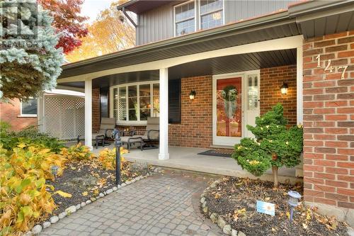 View of exterior entry with covered porch - 147 Dalewood Drive, Kitchener, ON 