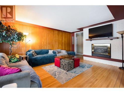 1396 Central Street, Prince George, BC - Indoor Photo Showing Living Room With Fireplace