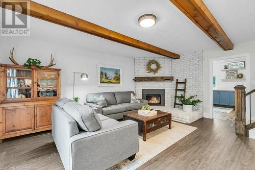 6566 Concession 4 Road, Puslinch, ON - Indoor Photo Showing Living Room With Fireplace