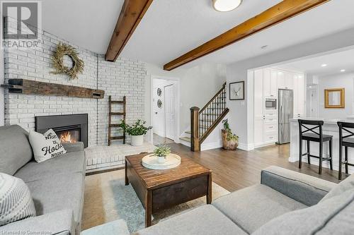 6566 Concession 4 Road, Puslinch, ON - Indoor Photo Showing Living Room With Fireplace