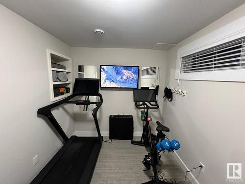 9124 141 St Nw, Edmonton, AB - Indoor Photo Showing Gym Room