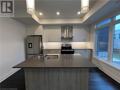 258 Hespeler Road Unit# 30, Cambridge, ON - Indoor Photo Showing Kitchen With Double Sink