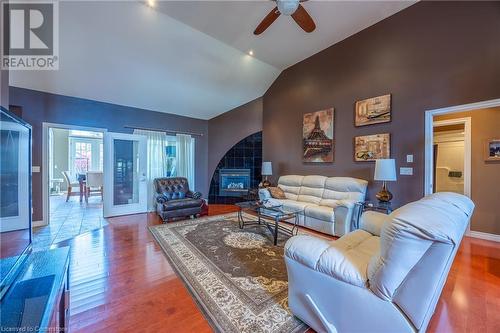 32 Blossom Avenue, Simcoe, ON - Indoor Photo Showing Living Room With Fireplace