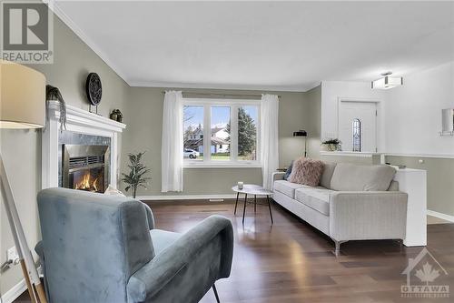 Fire virtually staged - 1284 Ben Royal Avenue, Greely, ON - Indoor Photo Showing Living Room With Fireplace