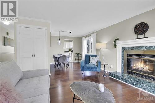 Fire virtually staged - 1284 Ben Royal Avenue, Greely, ON - Indoor Photo Showing Living Room With Fireplace