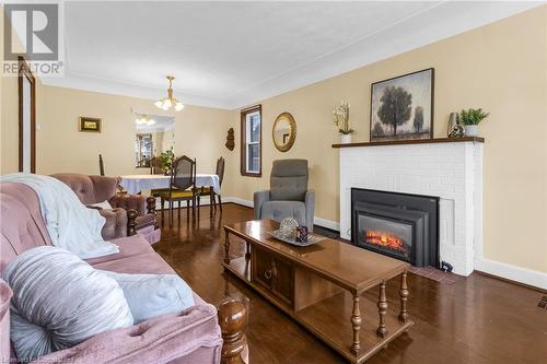 155 Walter Avenue S, Hamilton, ON - Indoor Photo Showing Living Room With Fireplace