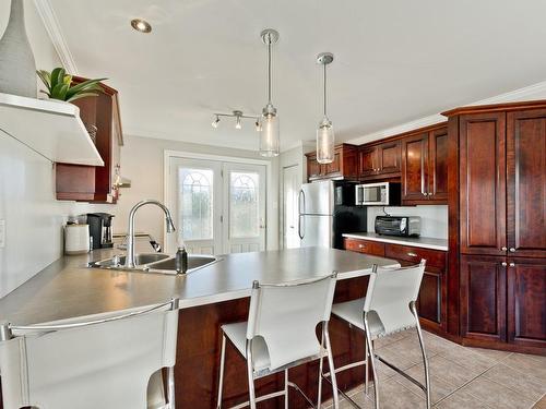 Cuisine - 516 Rue Des Cerisiers, Coaticook, QC - Indoor Photo Showing Kitchen With Double Sink