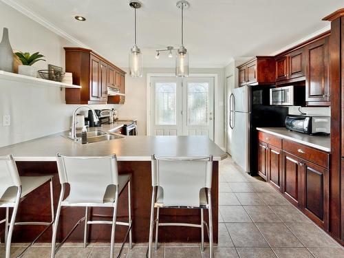 Cuisine - 516 Rue Des Cerisiers, Coaticook, QC - Indoor Photo Showing Kitchen With Double Sink