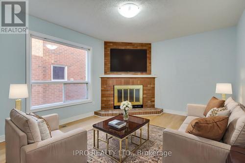 5874 Chorley Place, Mississauga, ON - Indoor Photo Showing Living Room With Fireplace