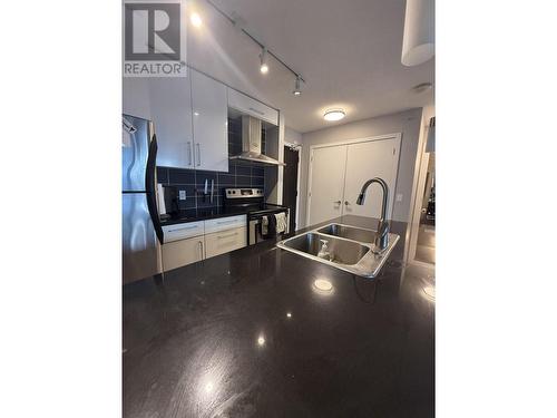 1207 689 Abbott Street, Vancouver, BC - Indoor Photo Showing Kitchen With Double Sink