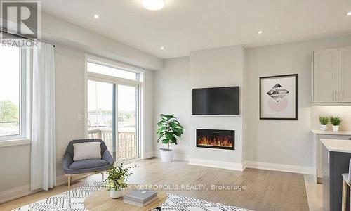 807 Smoothwater Lane, Pickering, ON - Indoor Photo Showing Living Room With Fireplace