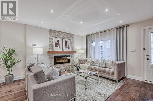 427 Strathmore Boulevard, Toronto, ON - Indoor Photo Showing Living Room With Fireplace